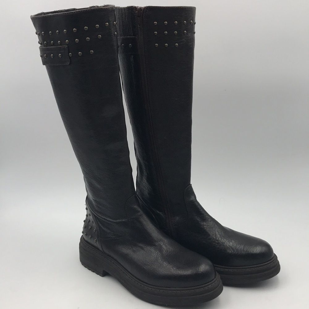 Emanuele Crasto Leather Studded Boots